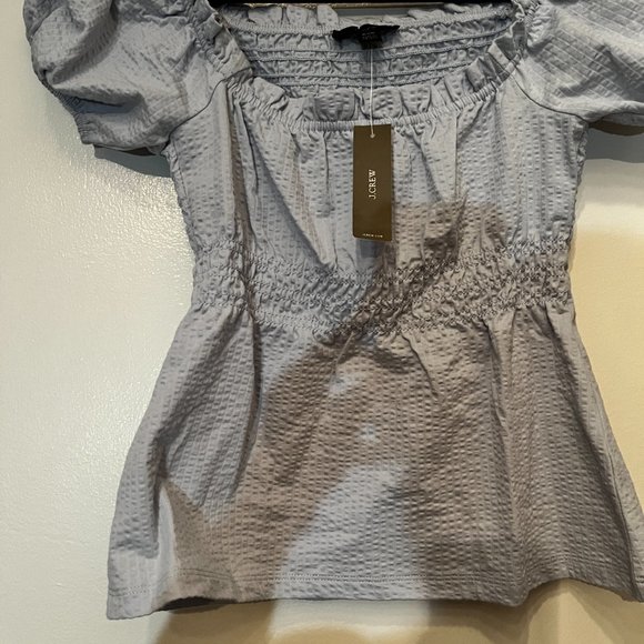J Crew NWT Light Blue Ruffled Top Size XXS‎ - Picture 4 of 11